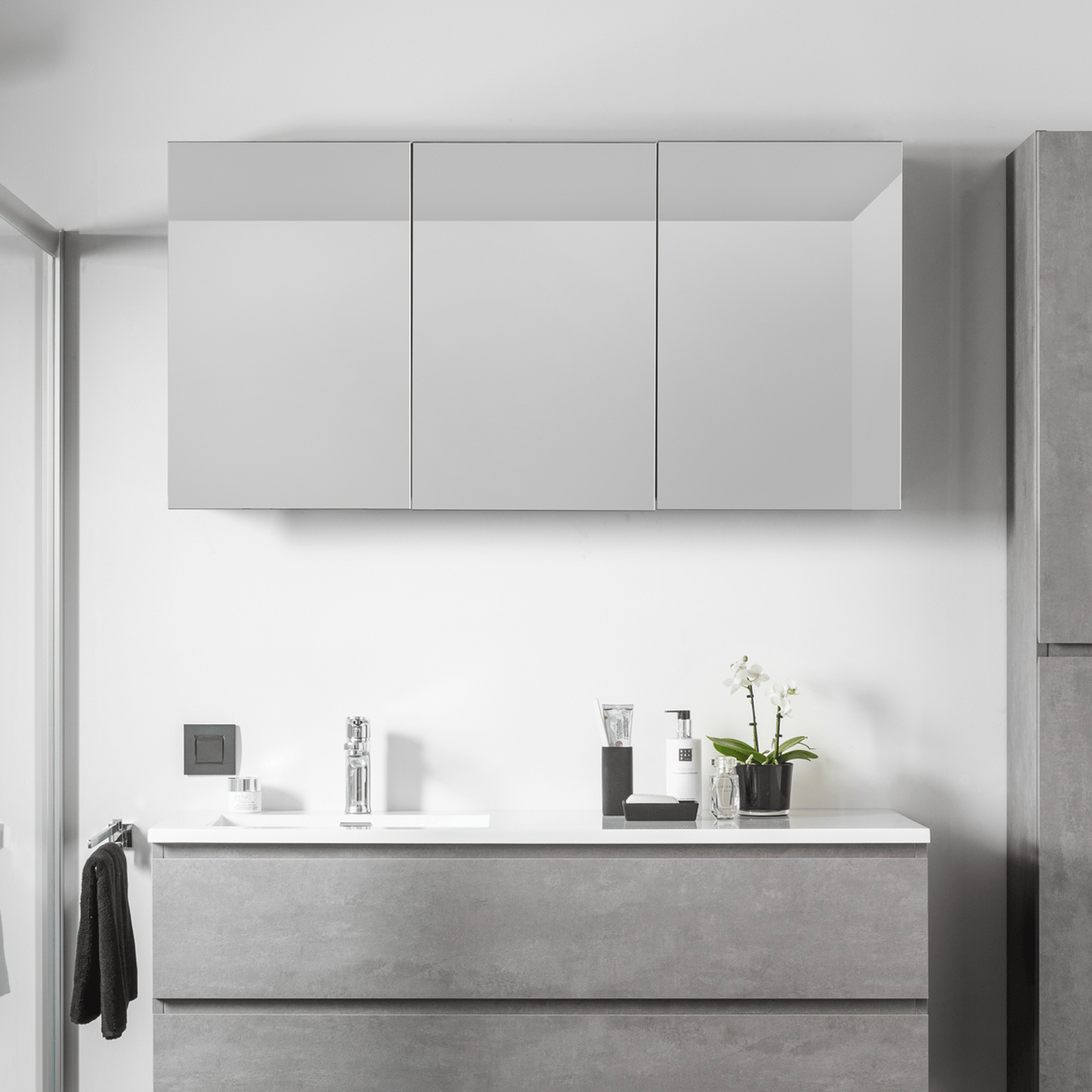 Storke Beta spiegelkast 100 x 60 cm beton zilvergrijs