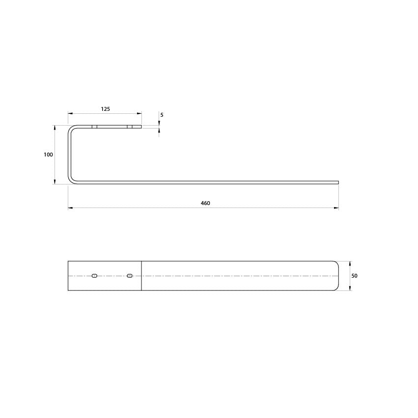 Vipera Handtuchhalter für Corrason einzeln, weiß matt, 50 x 60 x 80 cm