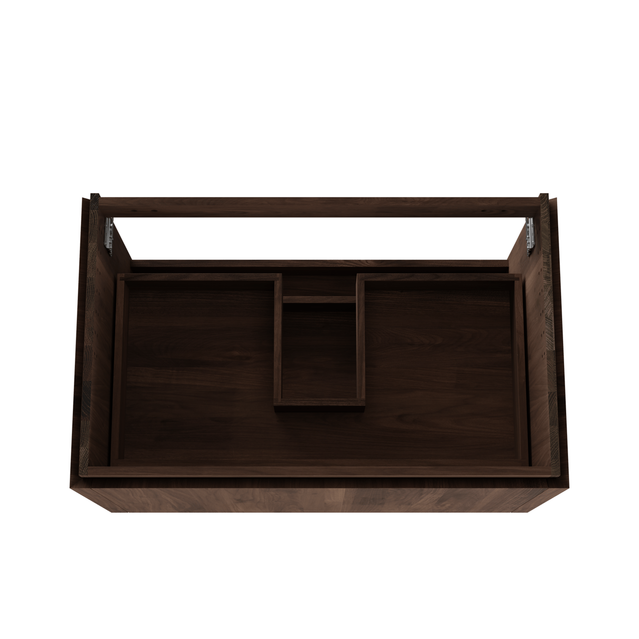 Balmani Eclips zwevende wastafelonderkast 90 x 55 cm Amerikaans notenhout 2 lades