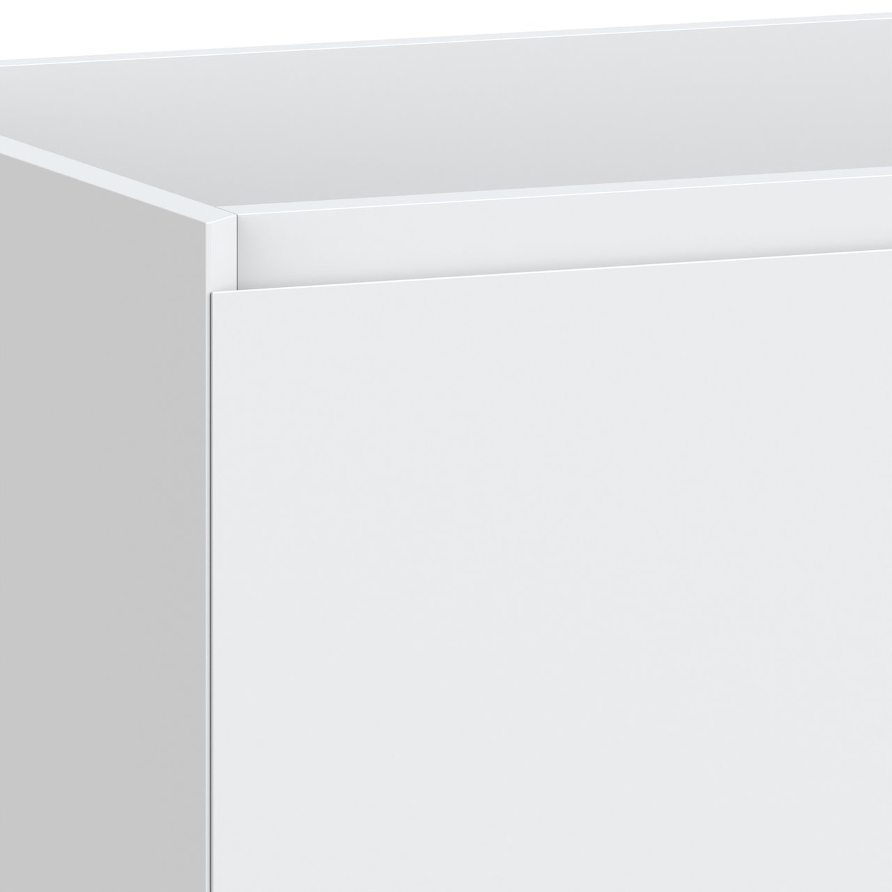 Balmani Idra meuble sous-vasque suspendu 135 x 55 cm asymétrique à gauche blanc mat 4 tiroirs