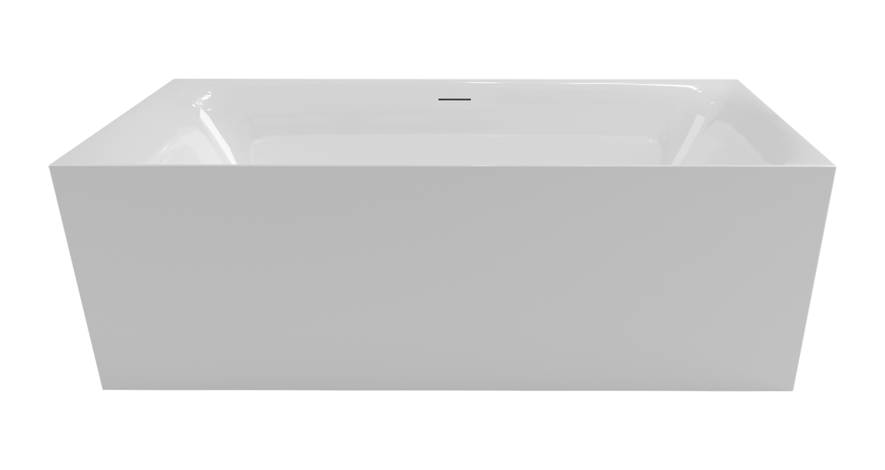 Luca Varess Saturnia rechthoekig vrijstaand bad 170 x 75 cm acryl glanzend wit