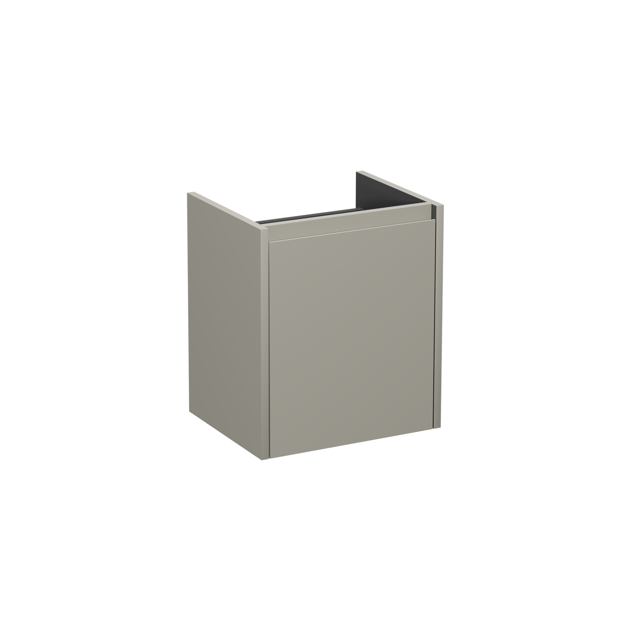 Storke Seda zwevende wastafelonderkast 45 x 35 cm zijdegrijs deur