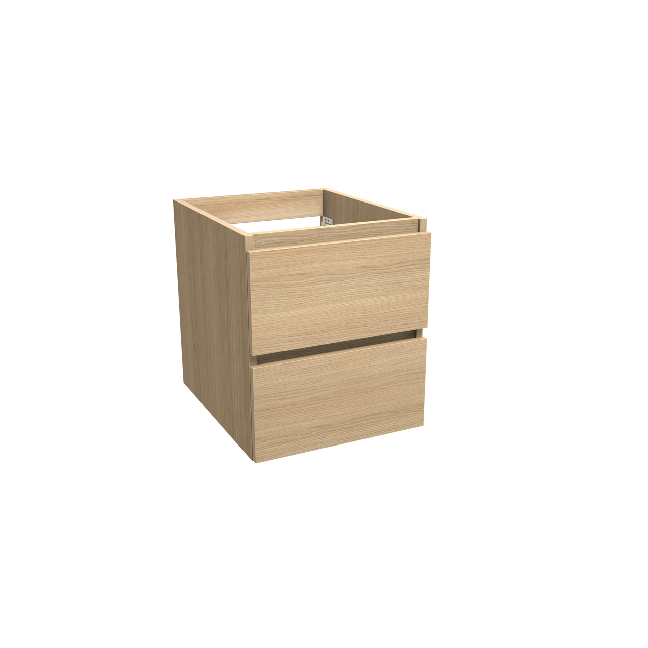 Balmani Lucida zwevende wastafelonderkast 45 x 55 cm natuur eik 2 lades