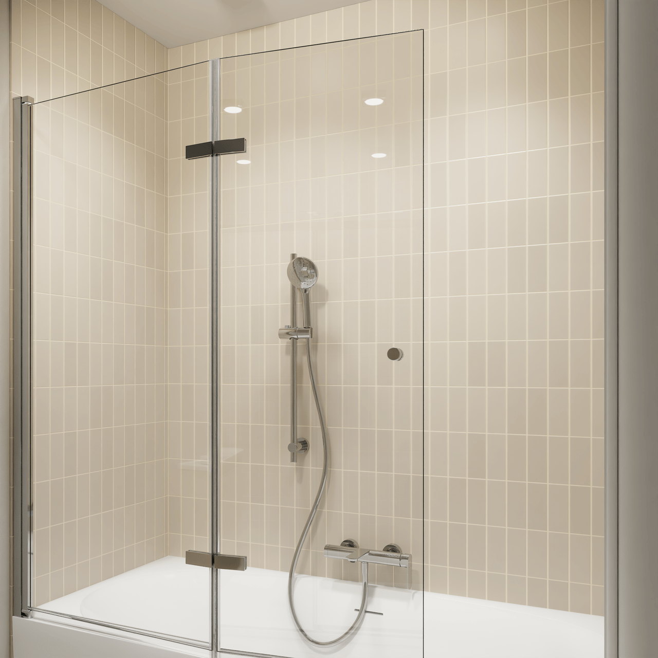 Blaufoss Bodan douchestang 70 cm met douchekop 11 cm 3 functies Glanzend Chroom