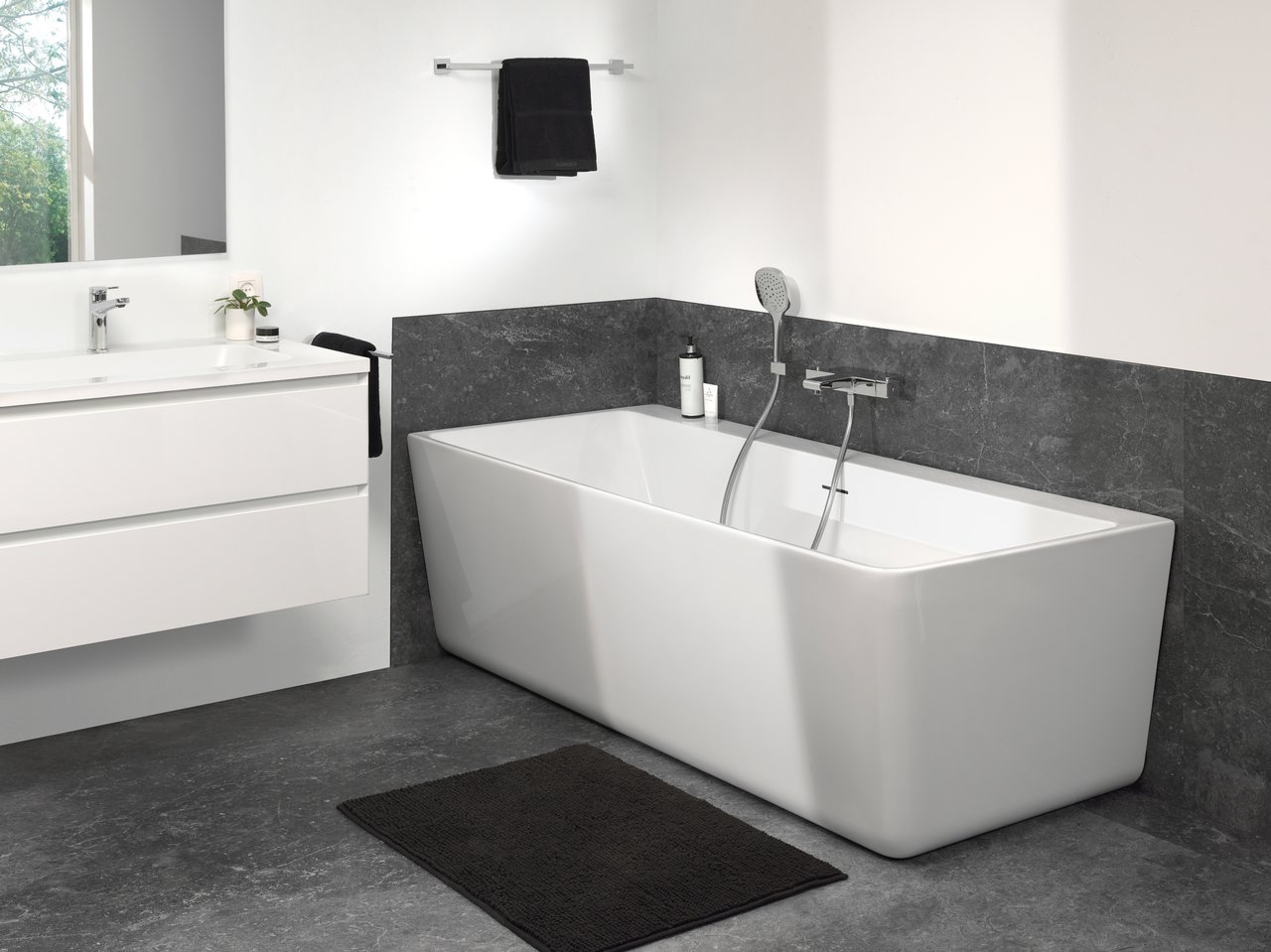 Luca Varess Coda tweepersoons hoekbad links 180 x 80 cm acryl glanzend wit