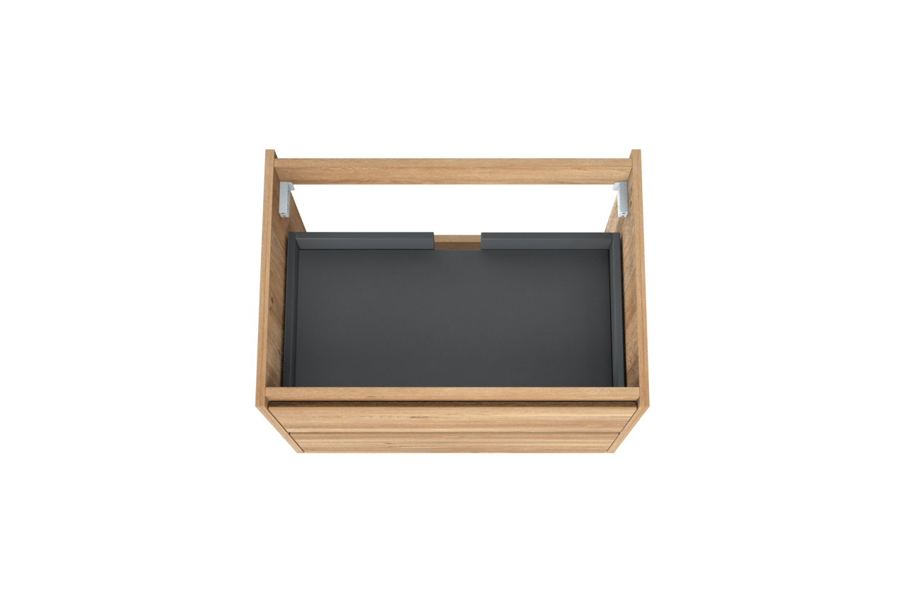 Storke Seda zwevend wastafelonderkast 75 x 52 cm ruw eiken 2 lades