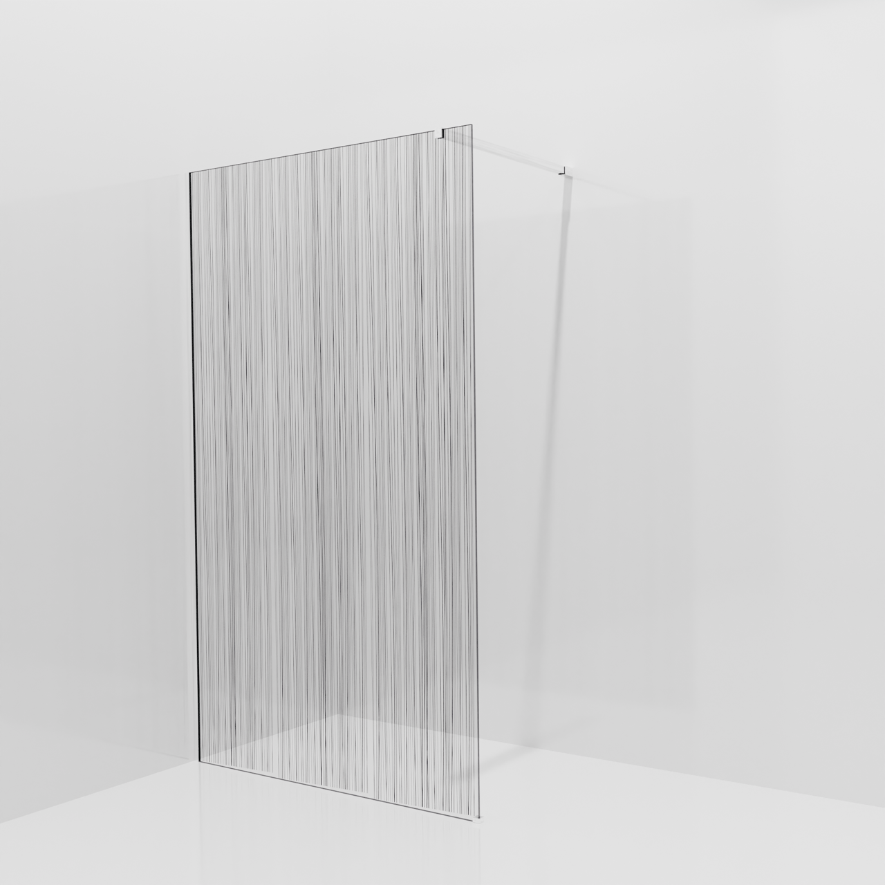 Balmani Modular inloopdouche: 120 x 200 cm, Mikado met coating, Glanzend chroom profielen