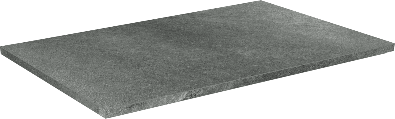 Linie Lado enkel wastafelblad leisteen grijze melamine 70 x 46 cm