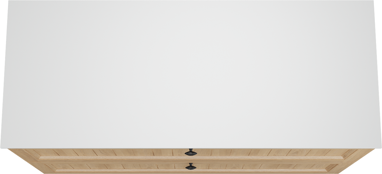 Balmani Lemon staand badkamermeubel 135 x 55 cm, fineer natuur eik met Stretto enkel of dubbel tablet in mat wit