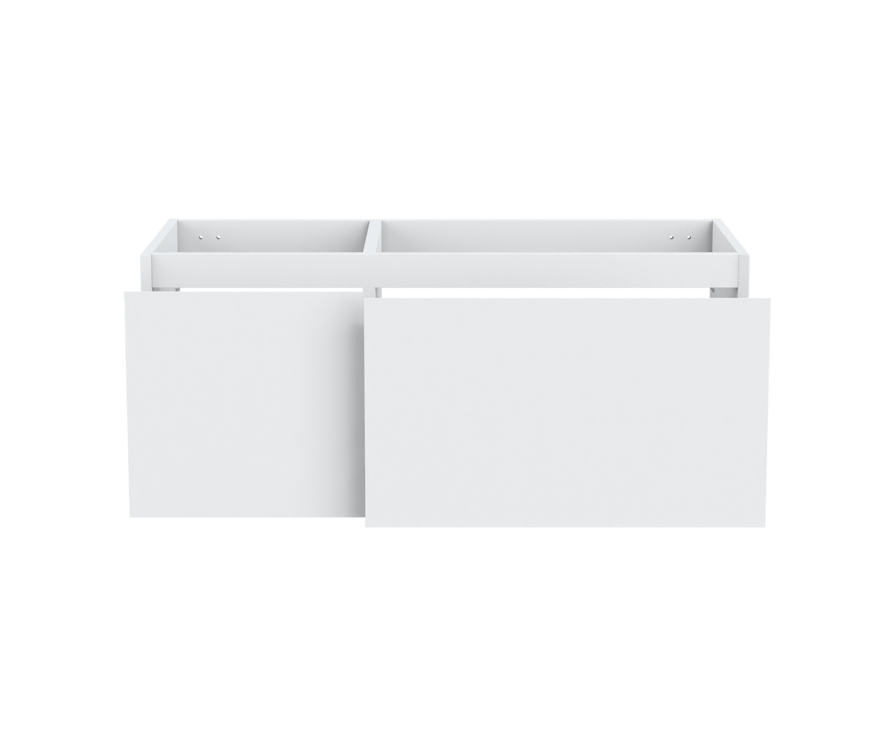 Balmani Idra meuble sous-lavabo suspendu 120 x 55 cm asymétrique droite blanc mat 4 tiroirs