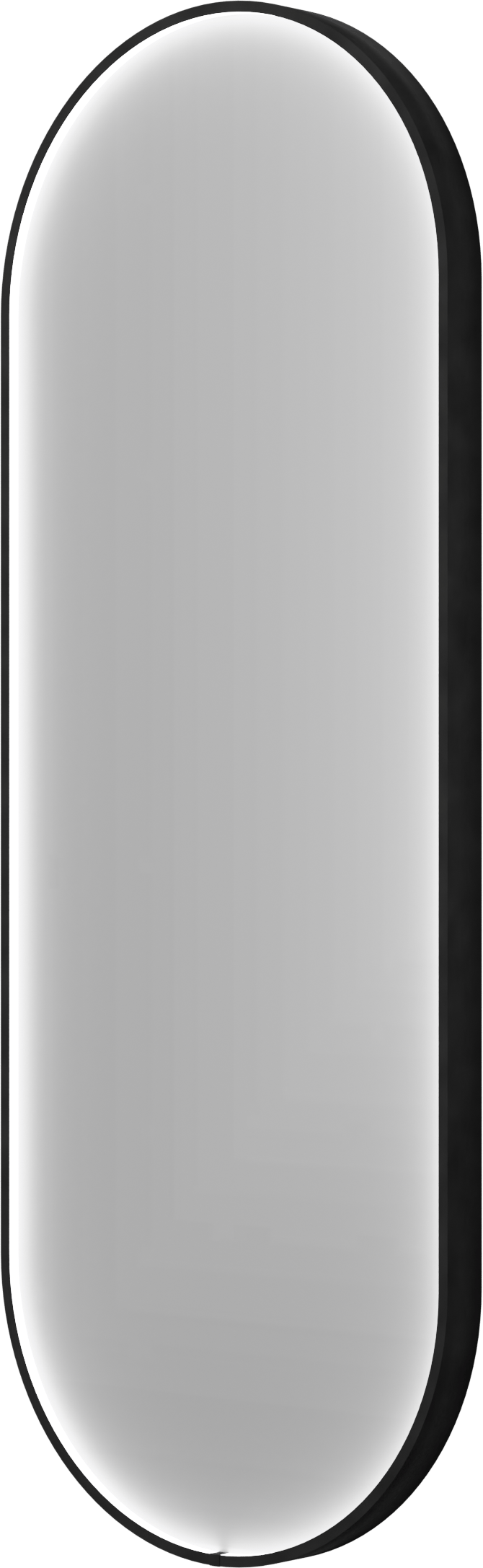 Balmani Secret Black ovaal badkamerspiegel zwart 45 x 120 cm met spiegelverlichting en anti-damp