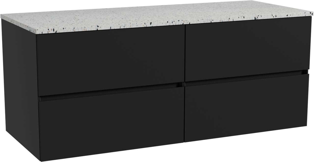 Storke Edge meuble salle de bains avec tablette pour vasques Tavola