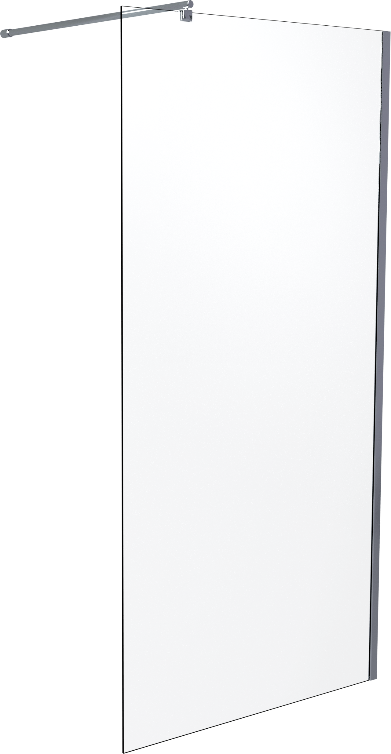 SanyOne Walk-In Dusche: 100 x 195 cm, Klarglas, Chrom Profil, glänzend