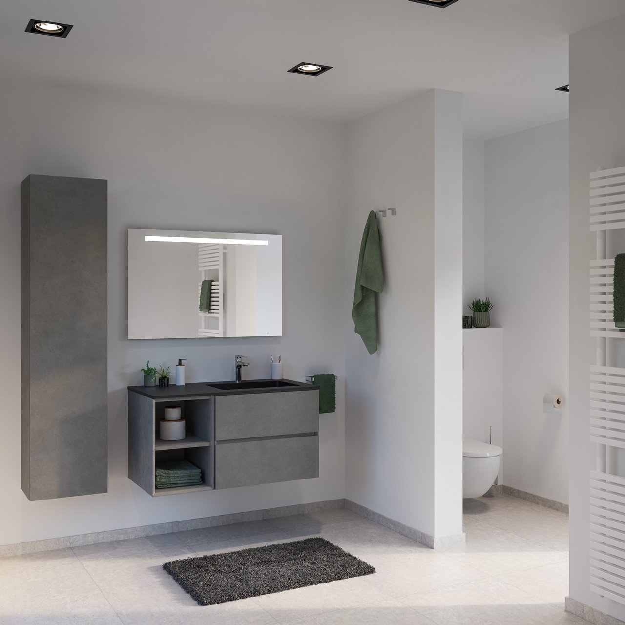 Storke Lucio miroir rectangulaire lumineux 100 x 65 cm