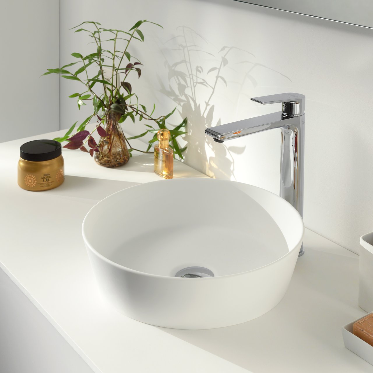 Storke Cona waskom matte Solid Surface rond Ø 36 cm