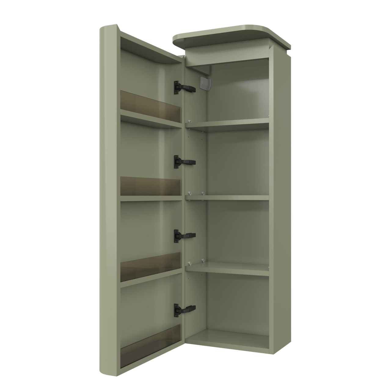 Balmani Moon zwevend badkamerkast links saliegroen 44 x 32 x 130 cm