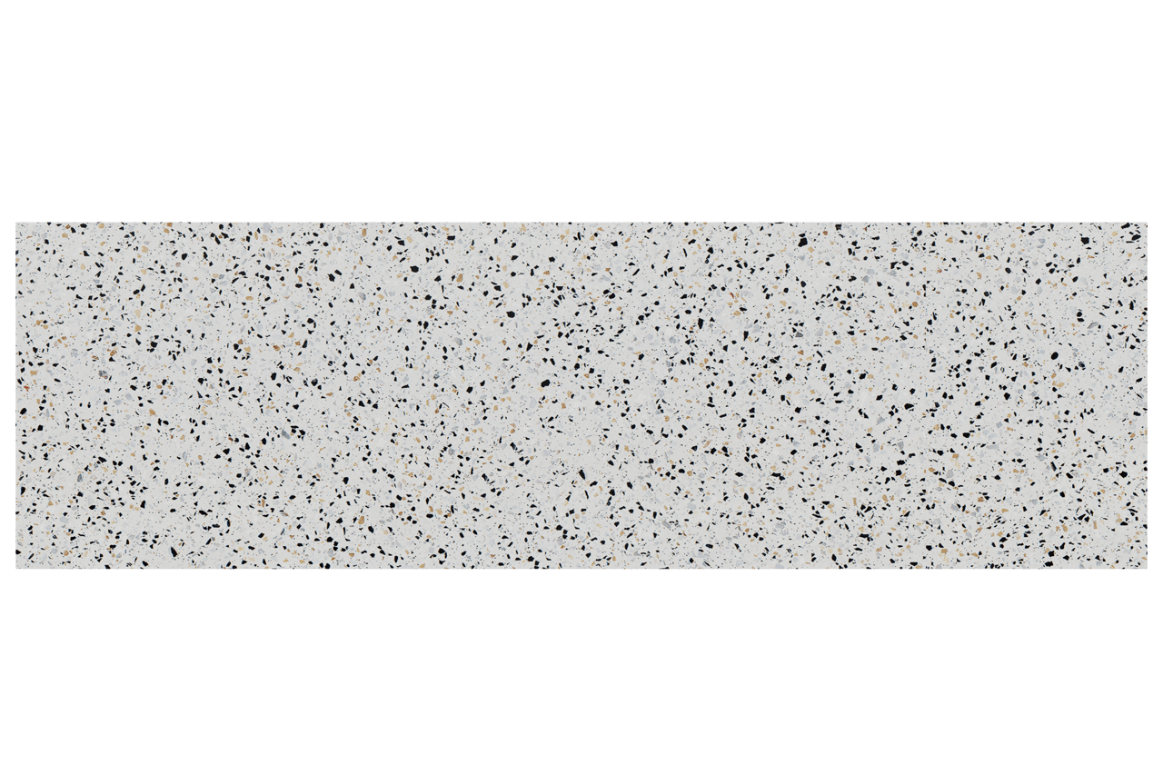 Balmani Stretto Einzel- oder Doppel Waschtischplatte Bianco Nero Terrazzo 180 x 55 cm