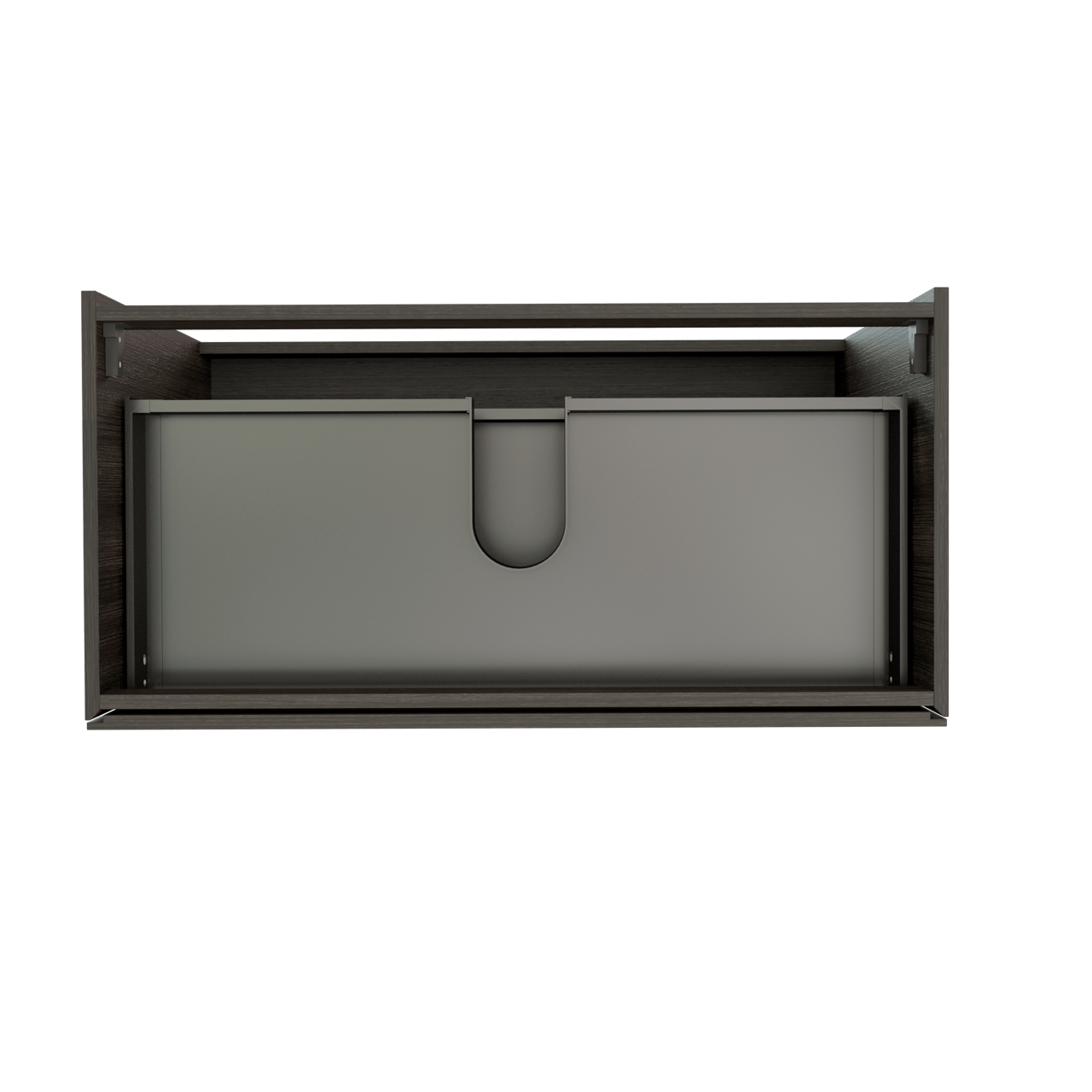 Storke Edge meuble sous-lavabo a poser 105 x 52 cm chêne foncé 3 tiroirs