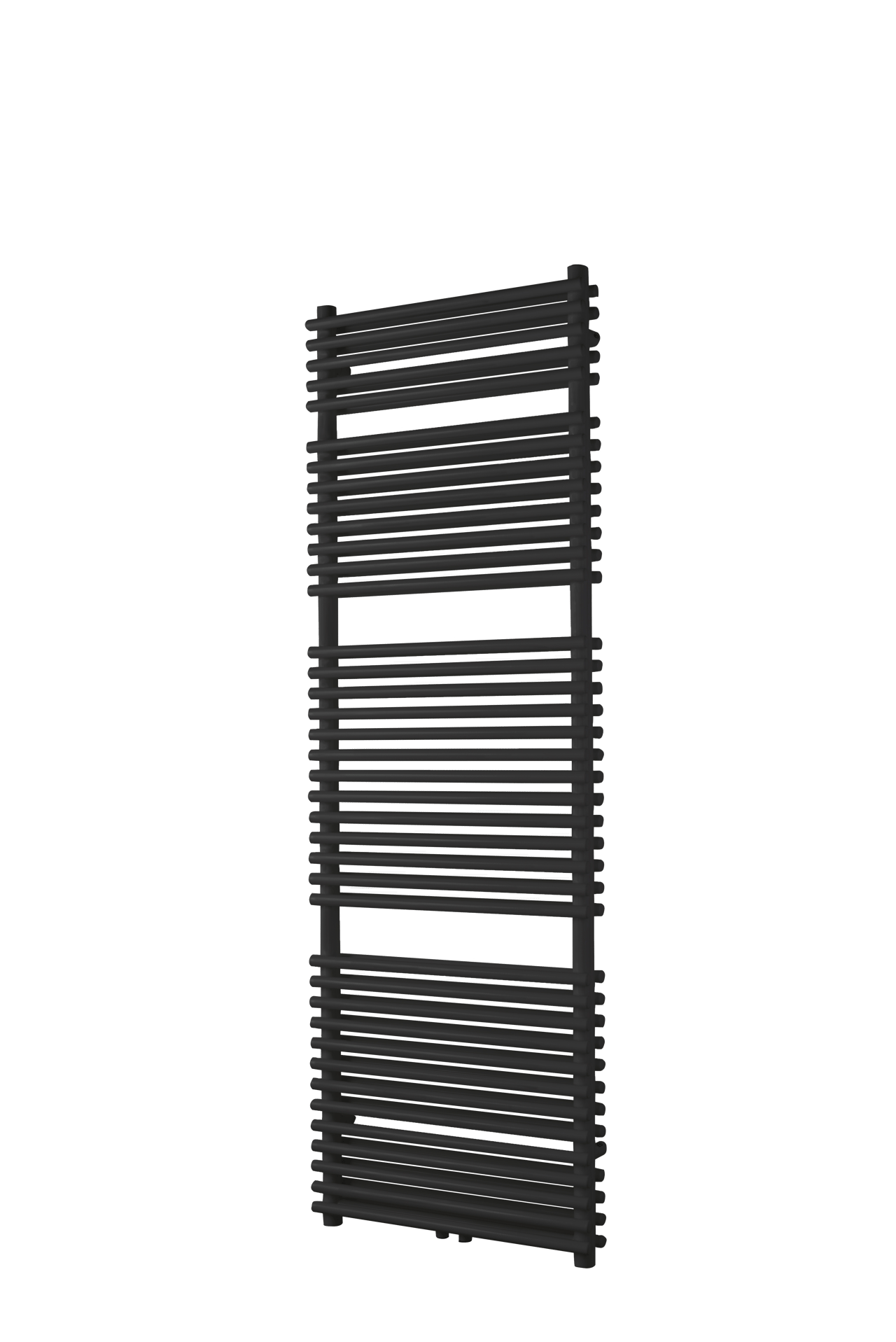 Vipera Alegria dubbele handdoekradiator 60 x 180 cm elektrische verwarming mat zwart zij- en middenaansluiting 1.875W, weerstand inbegrepen