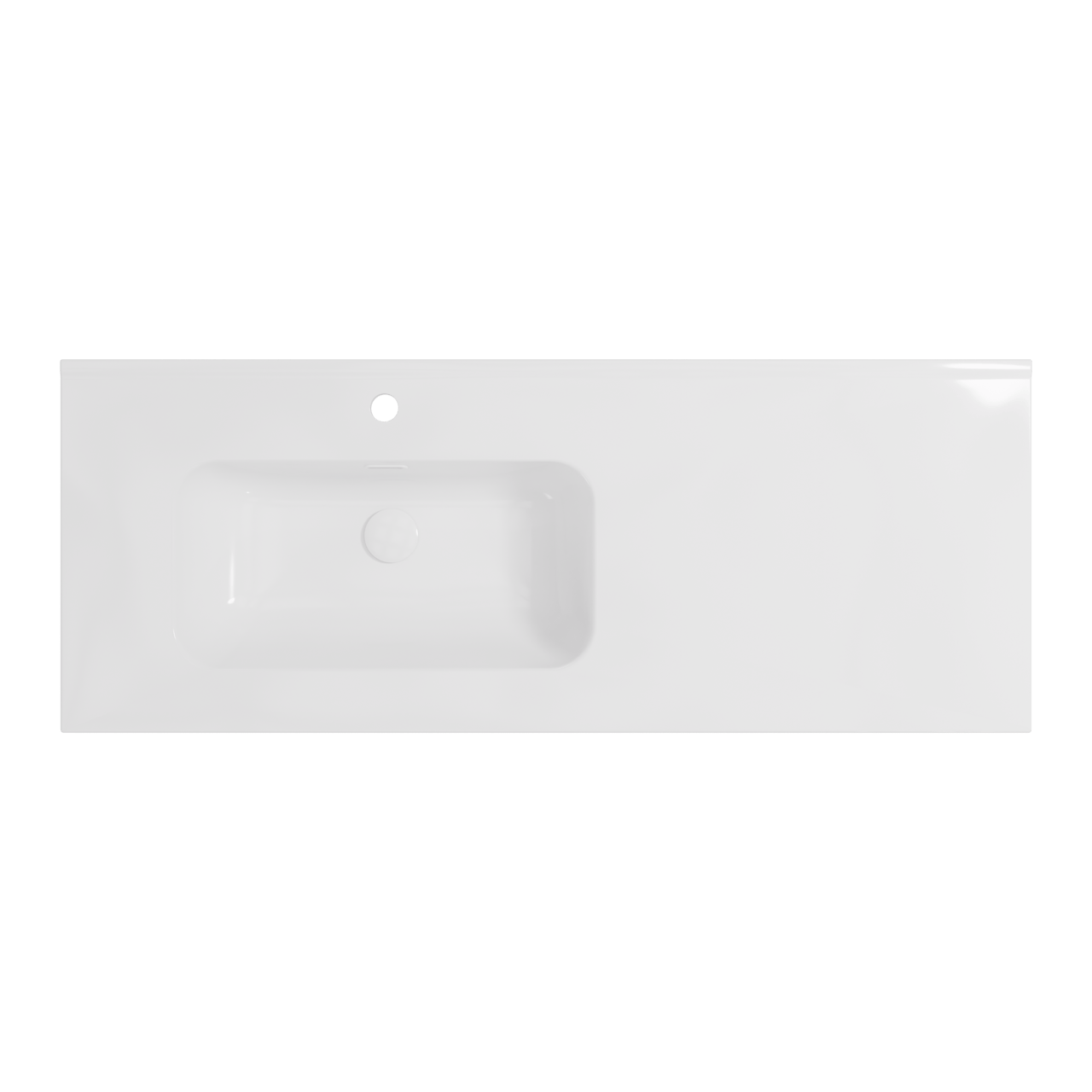 Balmani Nostra Waschtisch links Porzellan glänzend Weiβ 120 x 46 cm