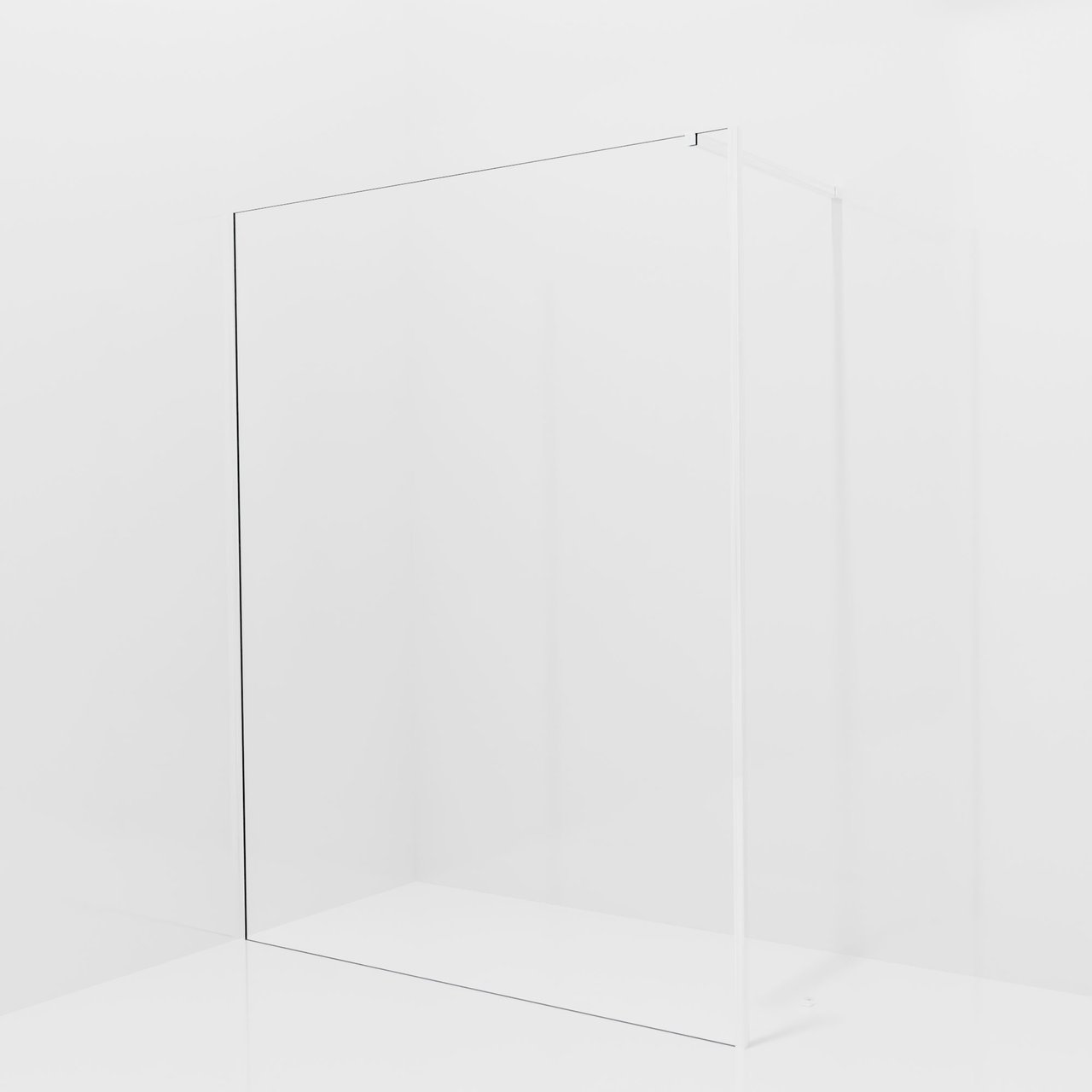 Balmani Modular Walk-In Dusche mit fester Seitenwand: 160 x 200 cm, Klarglas, inklusive Coating, Profil Chrom glänzend