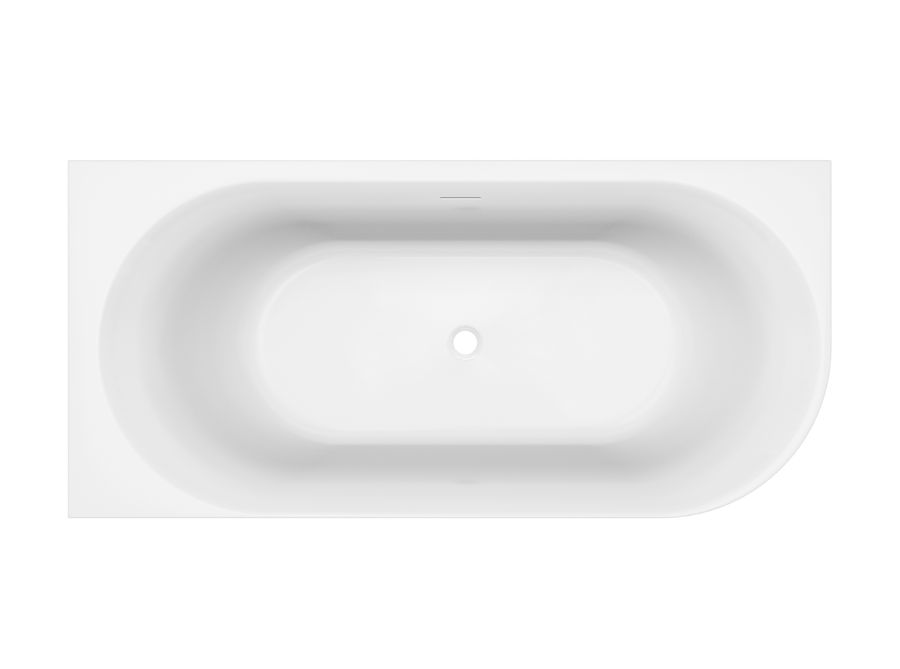 Luca Varess Otello 2-Personen-Eckbadewanne: links, 180 x 85 cm, Acryl, Weiß matt