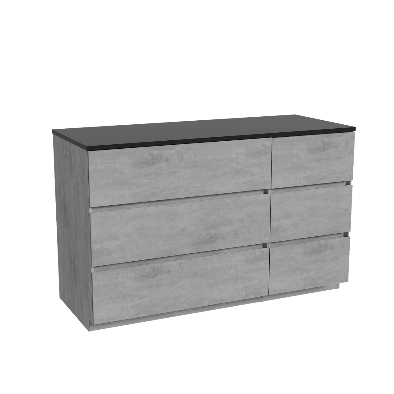 Storke Edge Badmöbel Set mit Panton Waschtischplatte für Aufsatzwaschbecken