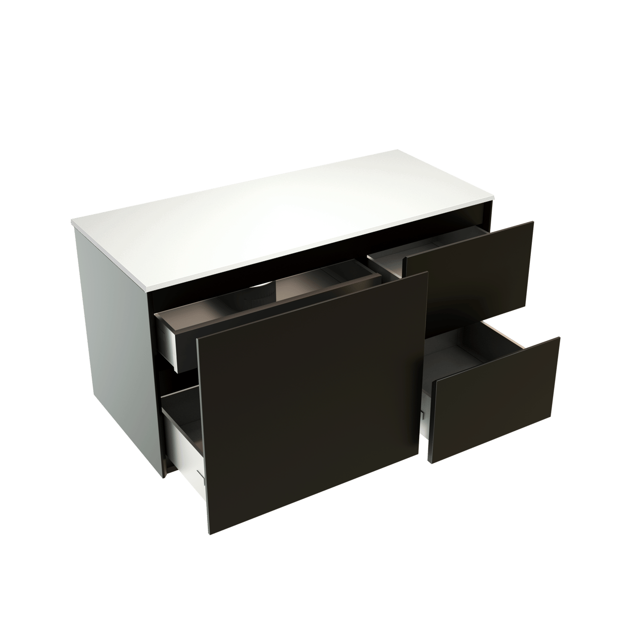 Storke Edge meuble salle de bains avec tablette pour vasques Tavola