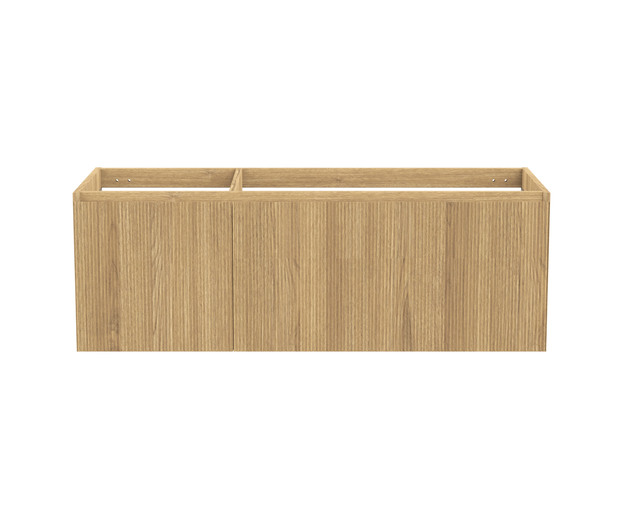 Balmani Fila meuble sous-vasque suspendu 135 x 55 cm asymétrique à droite plaqué chêne naturel 4 tiroirs