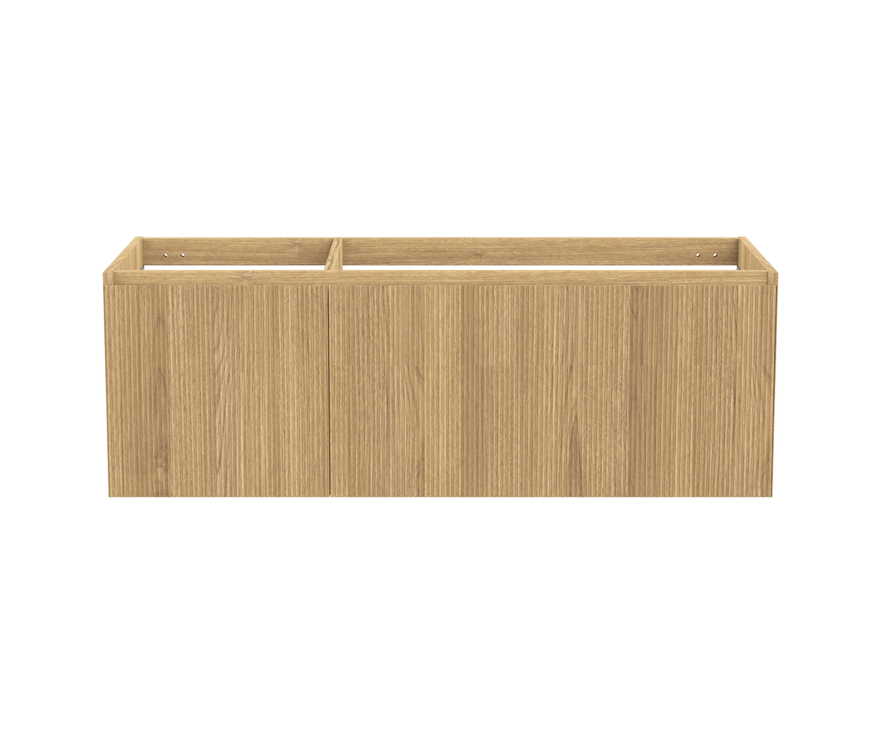 Balmani Fila meuble sous-vasque suspendu 135 x 55 cm asymétrique à droite plaqué chêne naturel 4 tiroirs