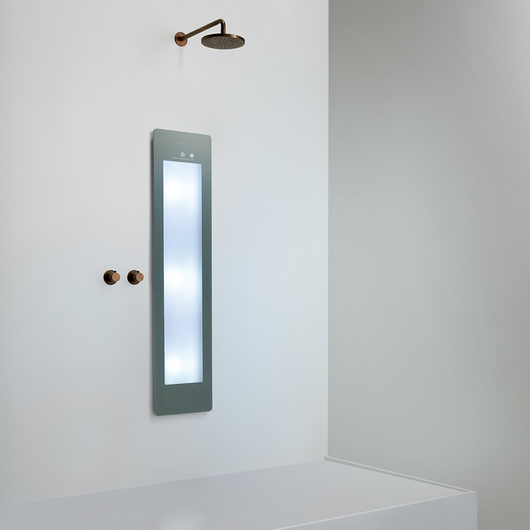 Sunshower Plus M encastrable en organic grey avec lumière infrarouge et UV