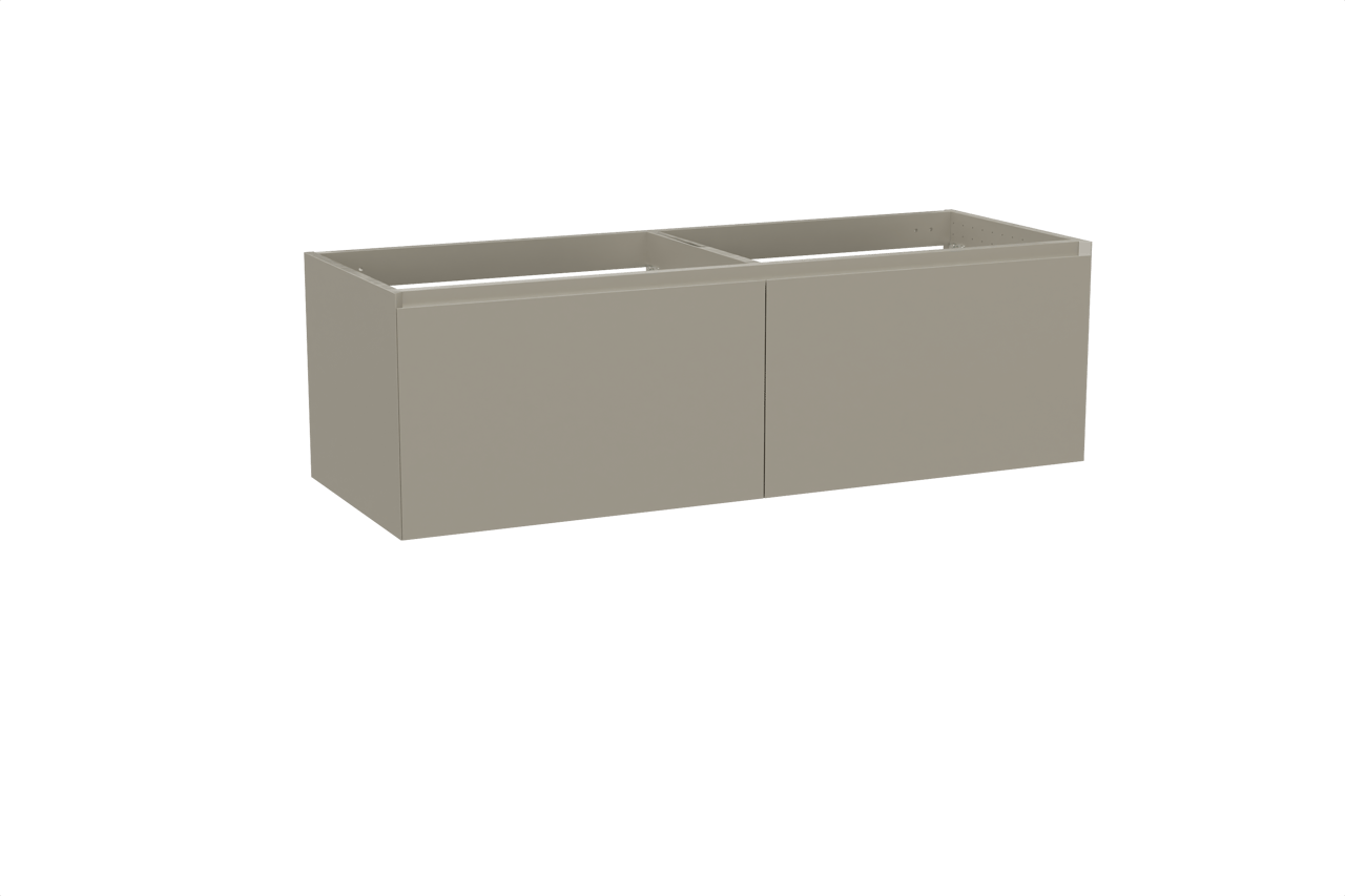 Balmani Idra meuble sous-vasque suspendu 150 x 55 cm gris pierre 4 tiroirs