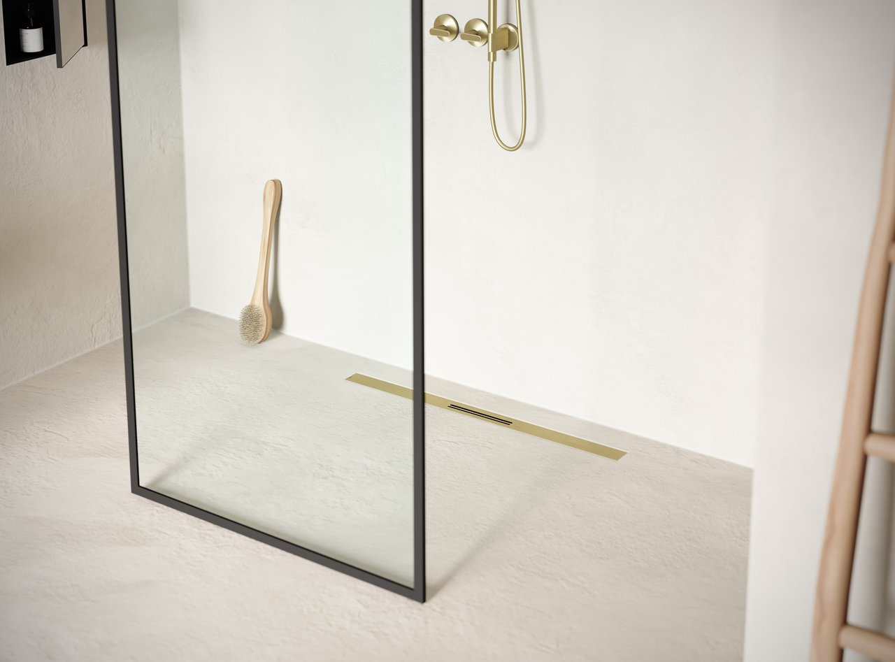 Easy Drain R-Line Clean Color Duschrinne 70cm Brushed Brass