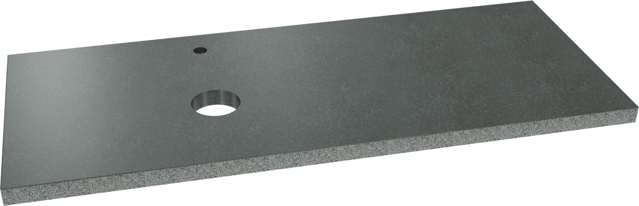 Balmani Rock tablette asymétrique à gauche granite doux 135 x 55 cm