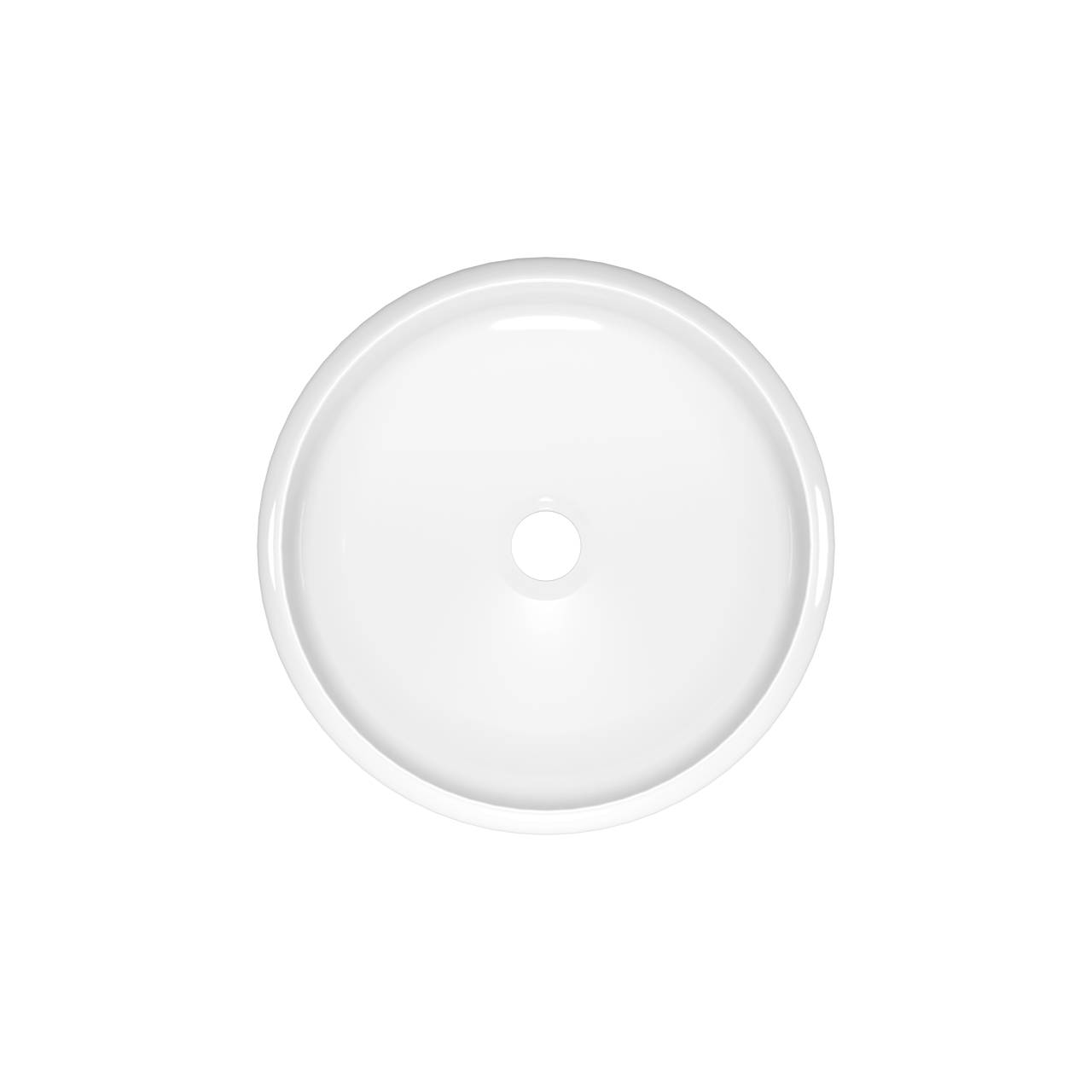 Luca Varess Vita vasque à poser porcelaine blanc brllant rond Ø 36 cm