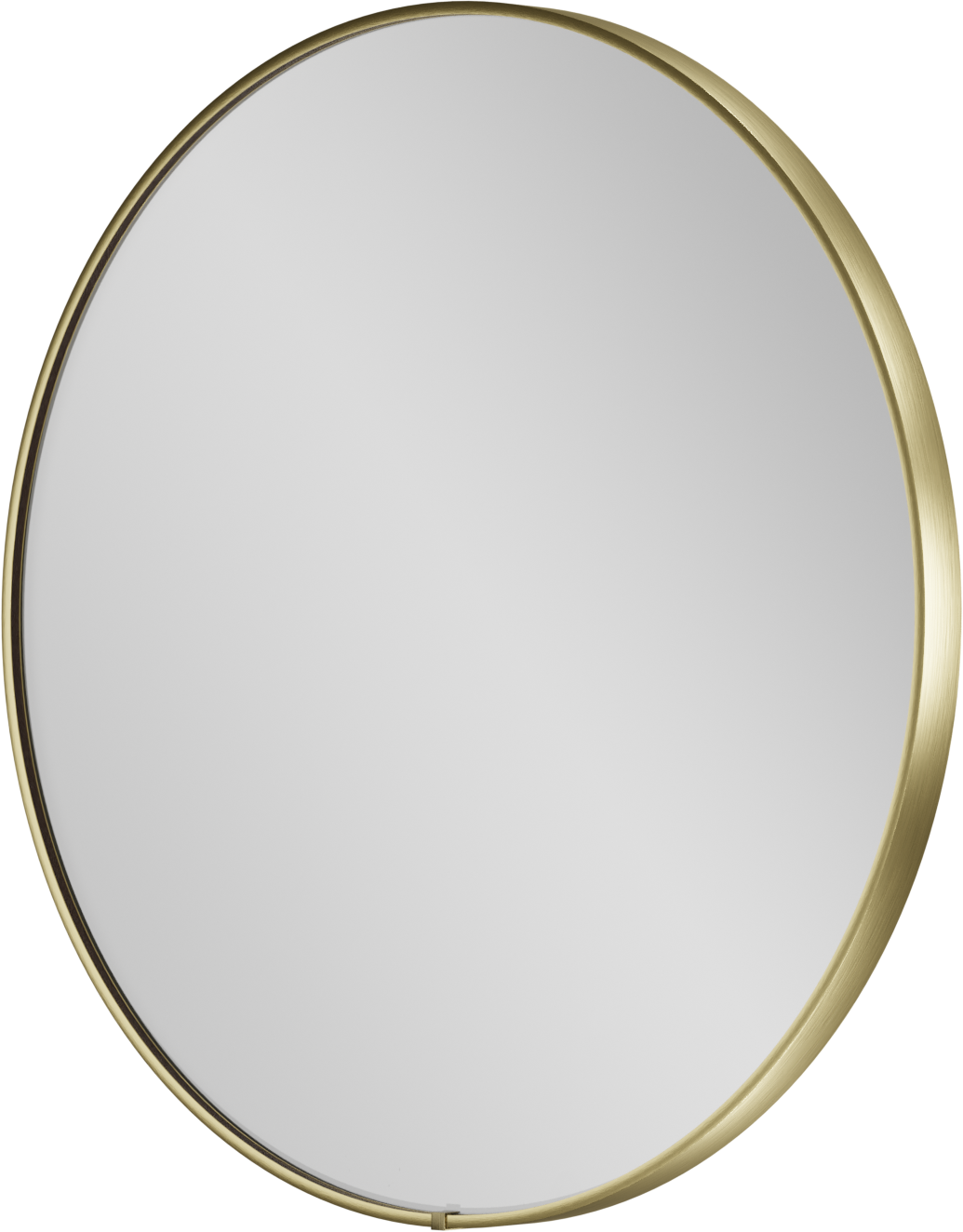 Balmani Secret rund Brushed Champagne Gold Badezimmerspiegel Ø 60 cm mit Spiegelbeleuchtung und Anti-Beschlag Spiegelheizung