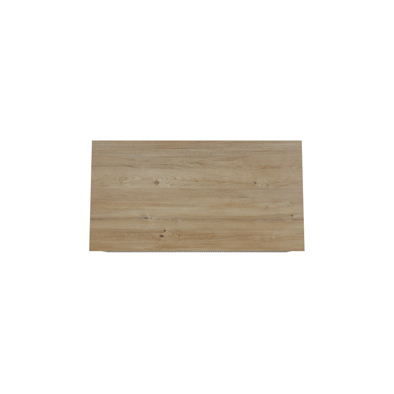 Storke Ribs zwevend badmeubel 100 x 52 cm notenhout met Panton enkel wastafelblad in melamine ruw eiken, Verticale symmetrische rechte ribbel
