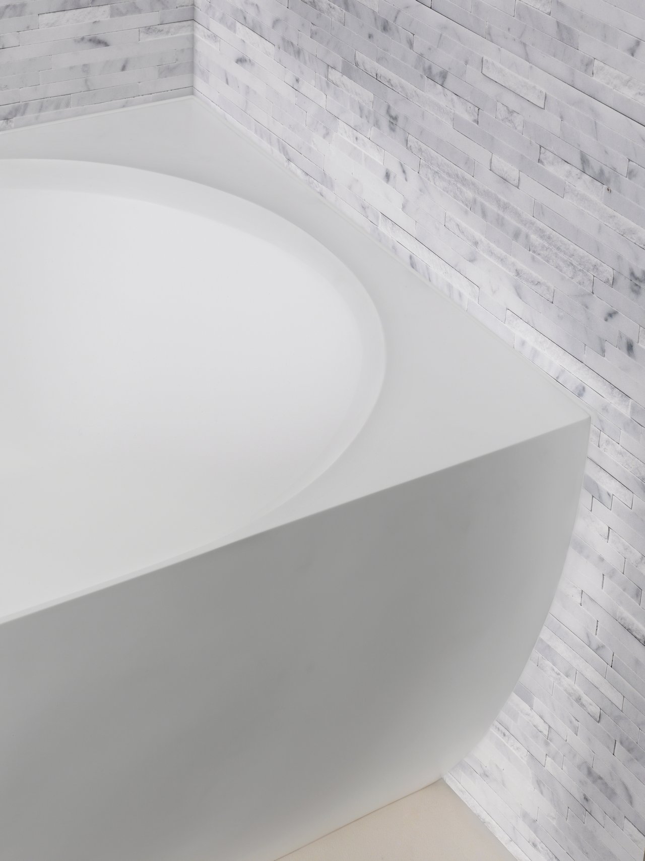 Balmani Forte tweepersoons hoekbad rechts 175 x 78 cm Solid Surface mat wit