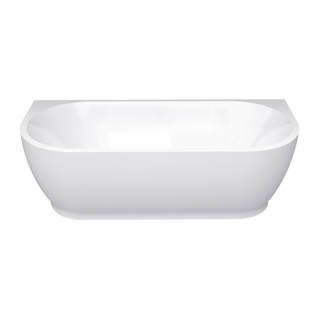 Linie Paulo halfvrijstaand bad 180 x 80 cm acryl Hoogglans Wit