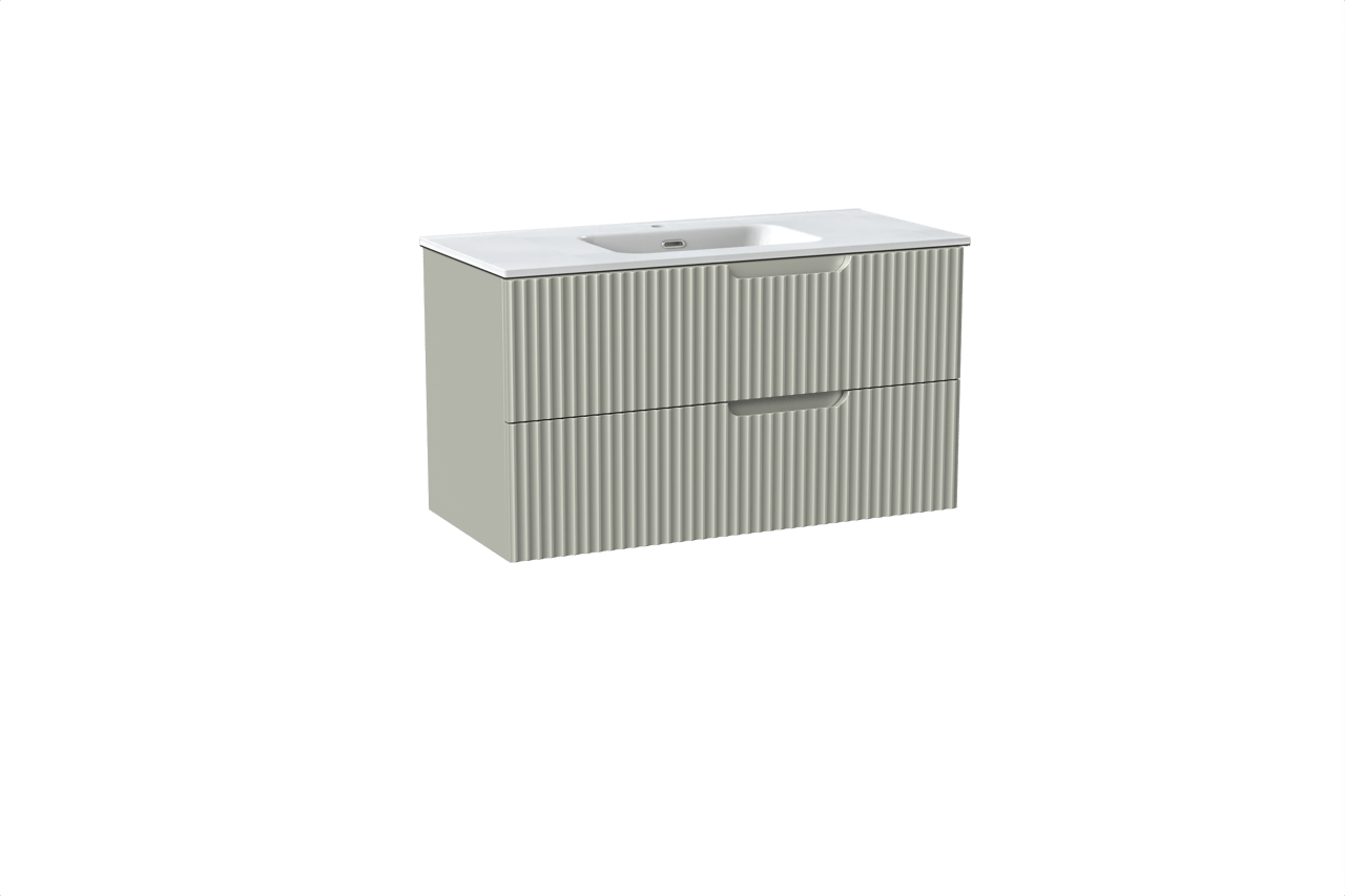 Linie Ribbo Badmöbel Set mit Baro Waschtisch