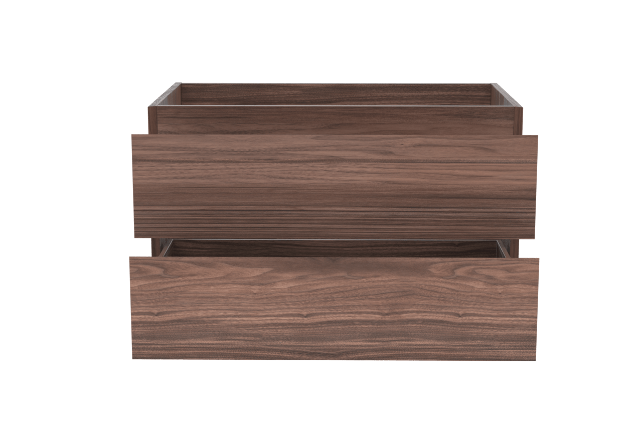 Balmani Mitra zwevende wastafelonderkast 90 x 55 cm fineer notenhout 2 lades