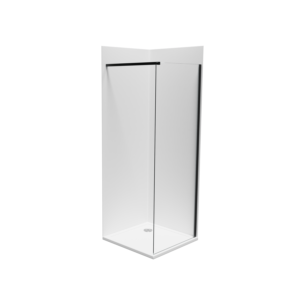 Luca Varess Silk panneaux muraux de douche avec profil d'angle 80 x 80 x 220 cm acrylique blanc mat