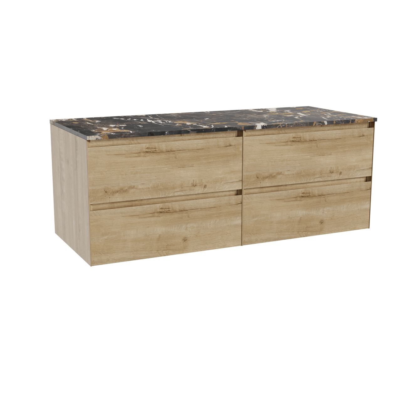 Balmani Mitra Badmöbel mit Stretto Waschtischplatte für Aufsatzwaschbecken