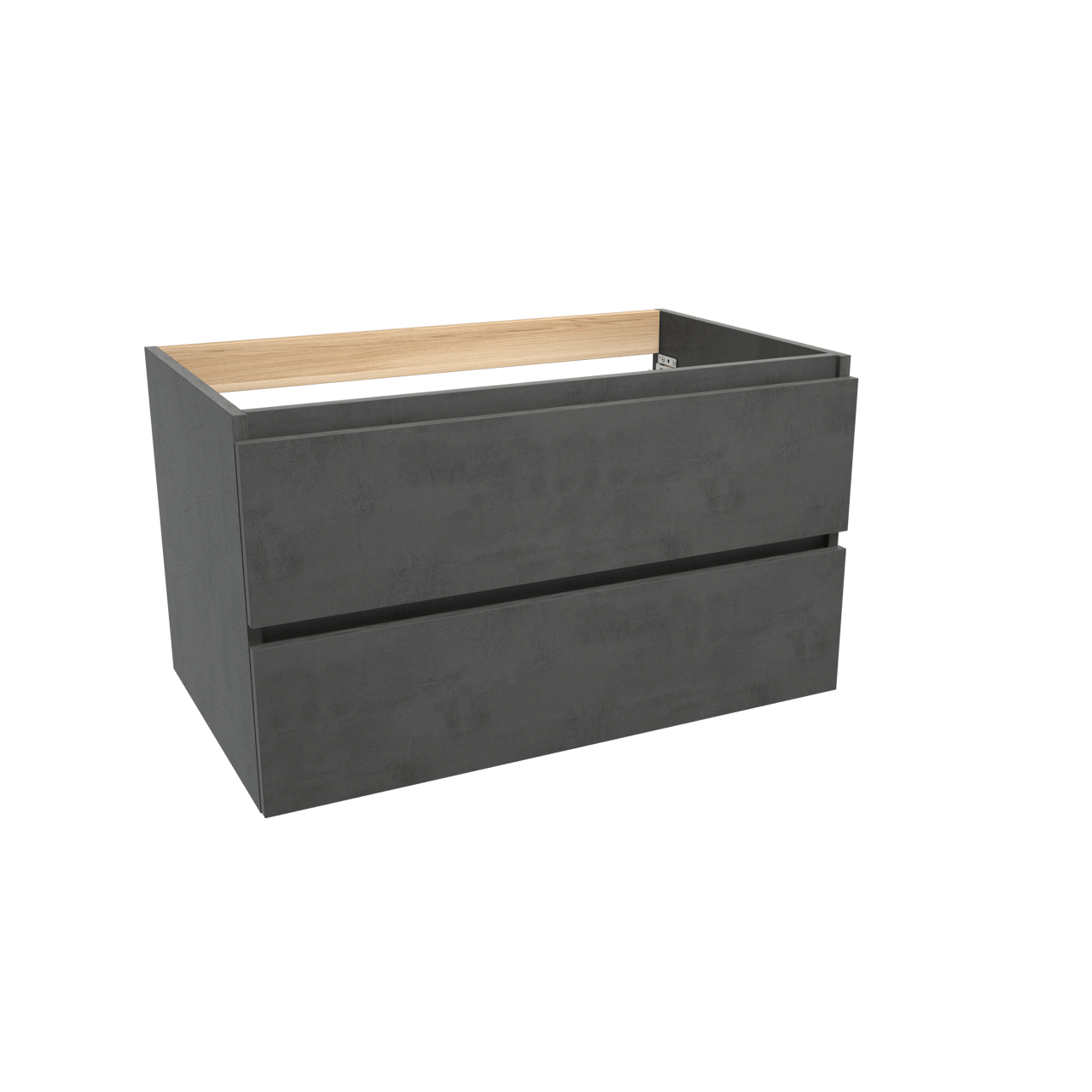 Balmani Lucida meuble sous-lavabo suspendu 90 x 55 cm béton gris foncé 2 tiroirs