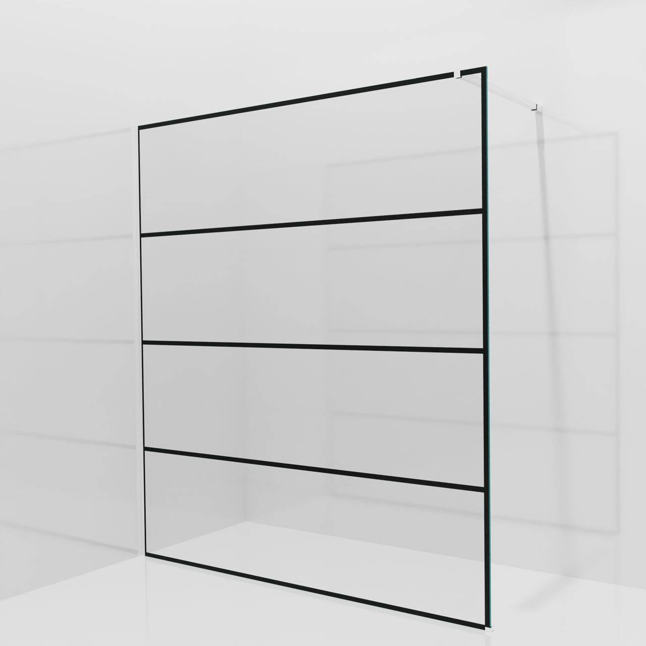 Balmani Modular inloopdouche: 180 x 200 cm, Lined, Glanzend chroom profielen