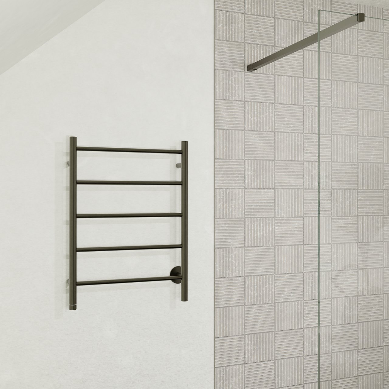 Blaufoss Odda Alto chauffe-serviette 75 x 55 cm brushed gunmetal 50W