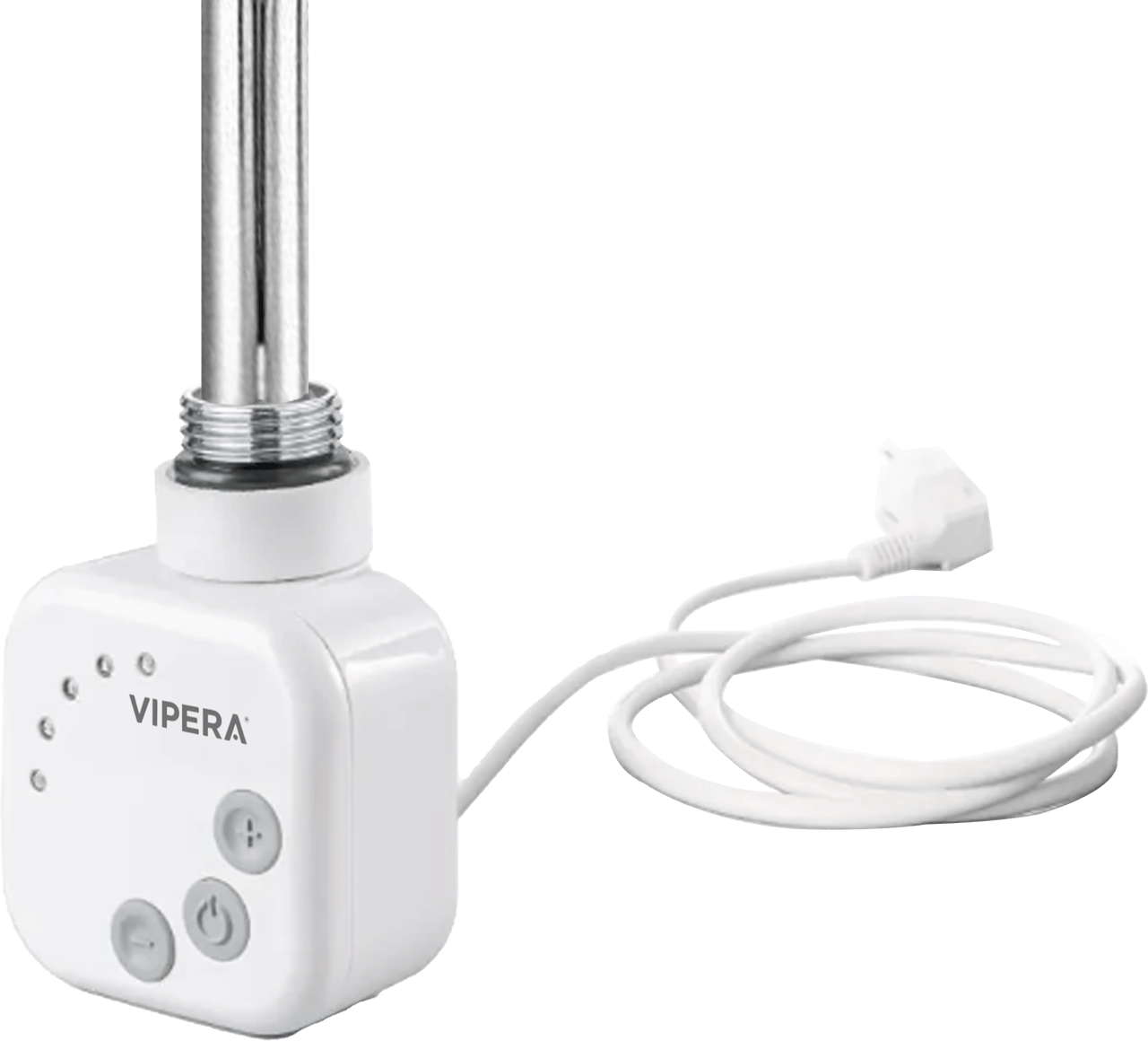 Vipera Nevada sèche-serviettes Simple 60 x 180 cm chauffage électrique blanc brillant raccordement central 800W, résistance incluse