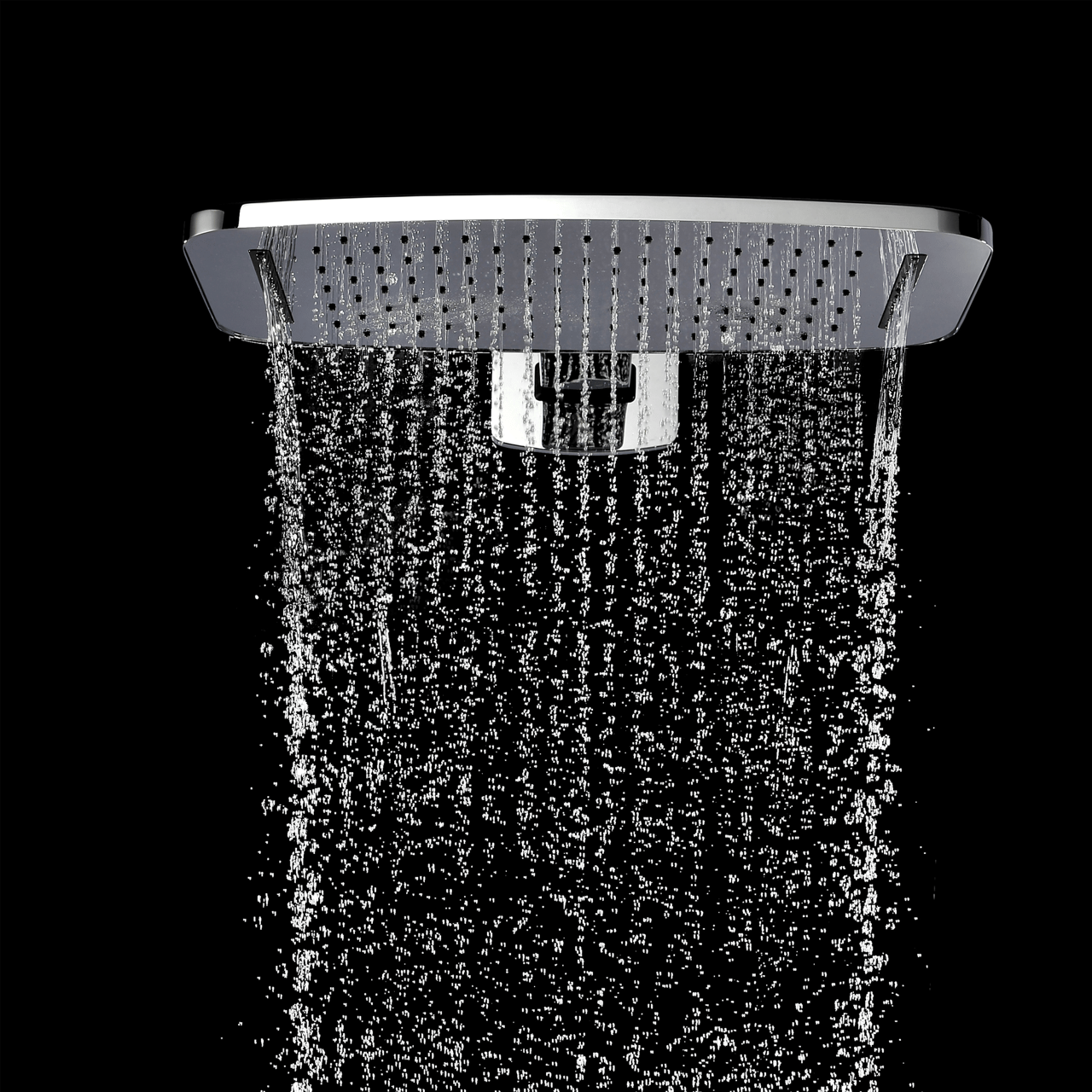 Blaufoss Mystic Core tête de douche rectangulaire avec cascade et support mural 40 x 25 cm Chrome Brillant