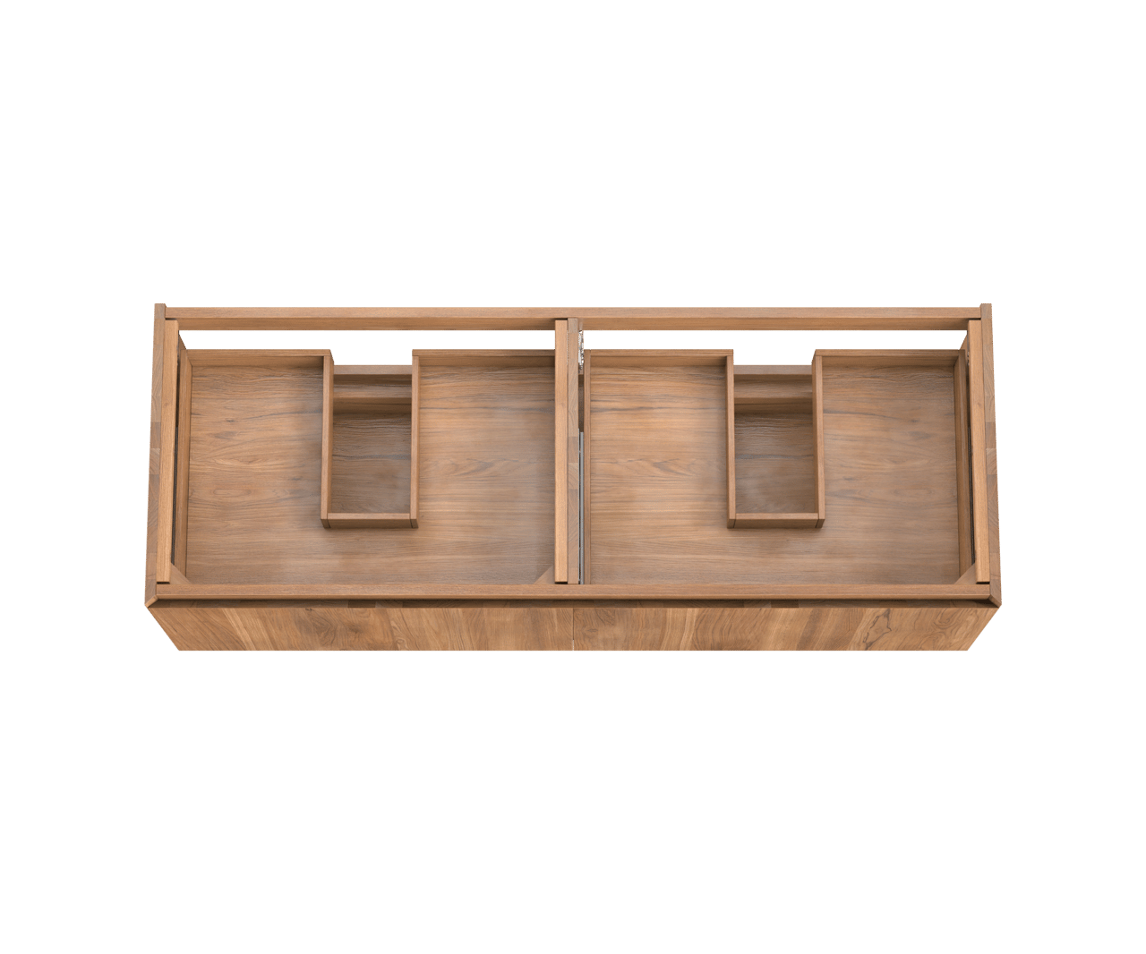 Balmani Idra meuble sous-vasque suspendu 150 x 55 cm teck 4 tiroirs