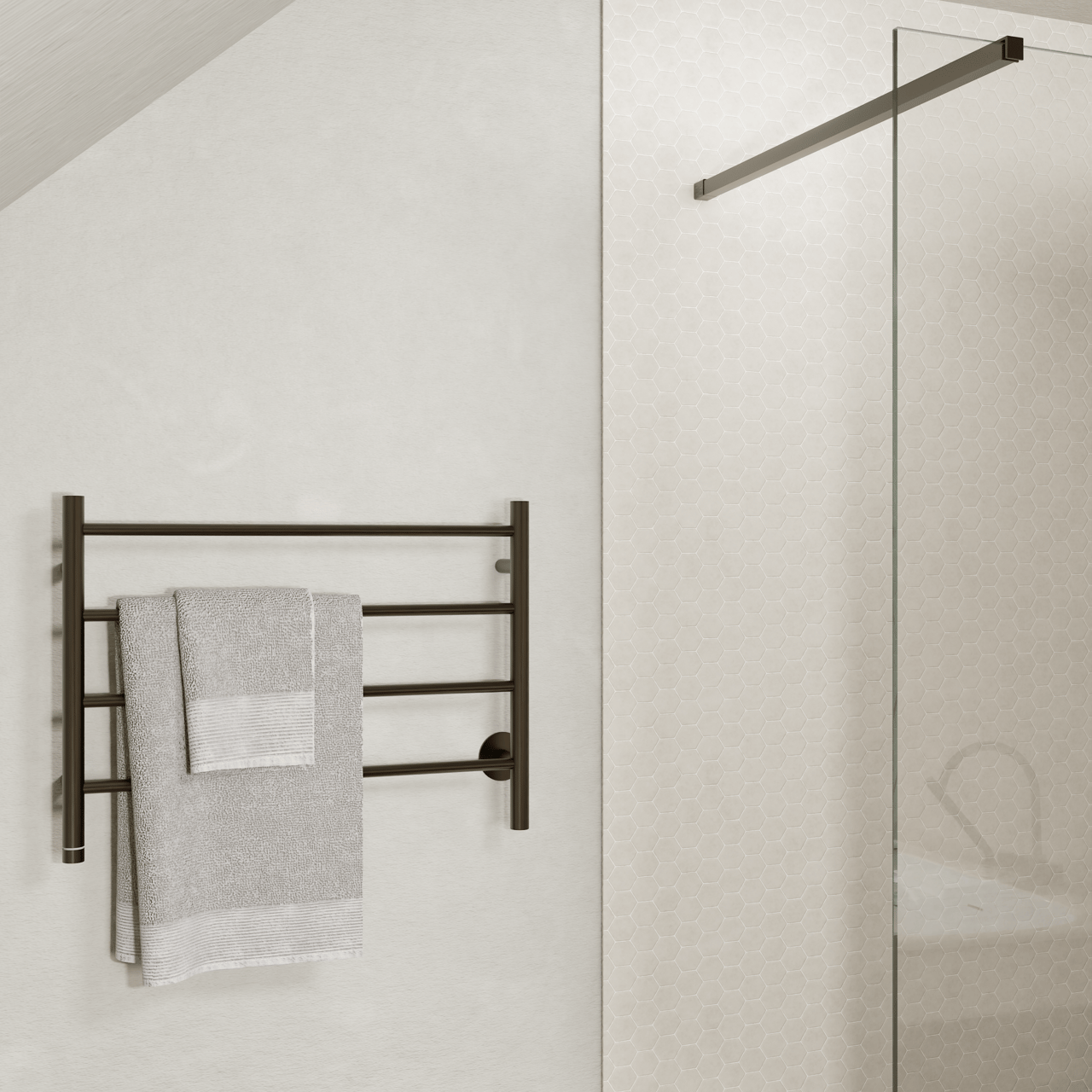 Blaufoss Odda Basso chauffe-serviette 55 x 75 cm brushed gunmetal 50W